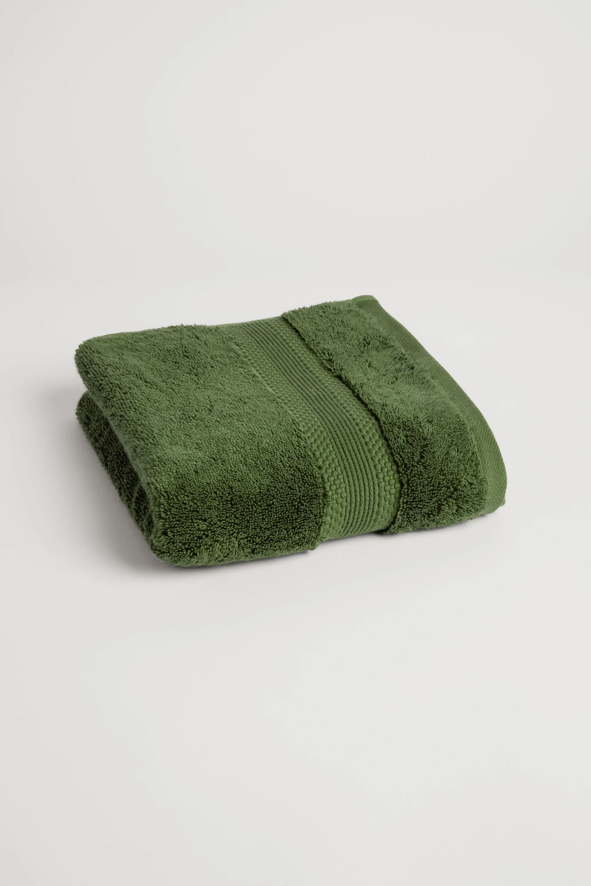 Organic Cotton Hand Towel - Forest Green - Image 3