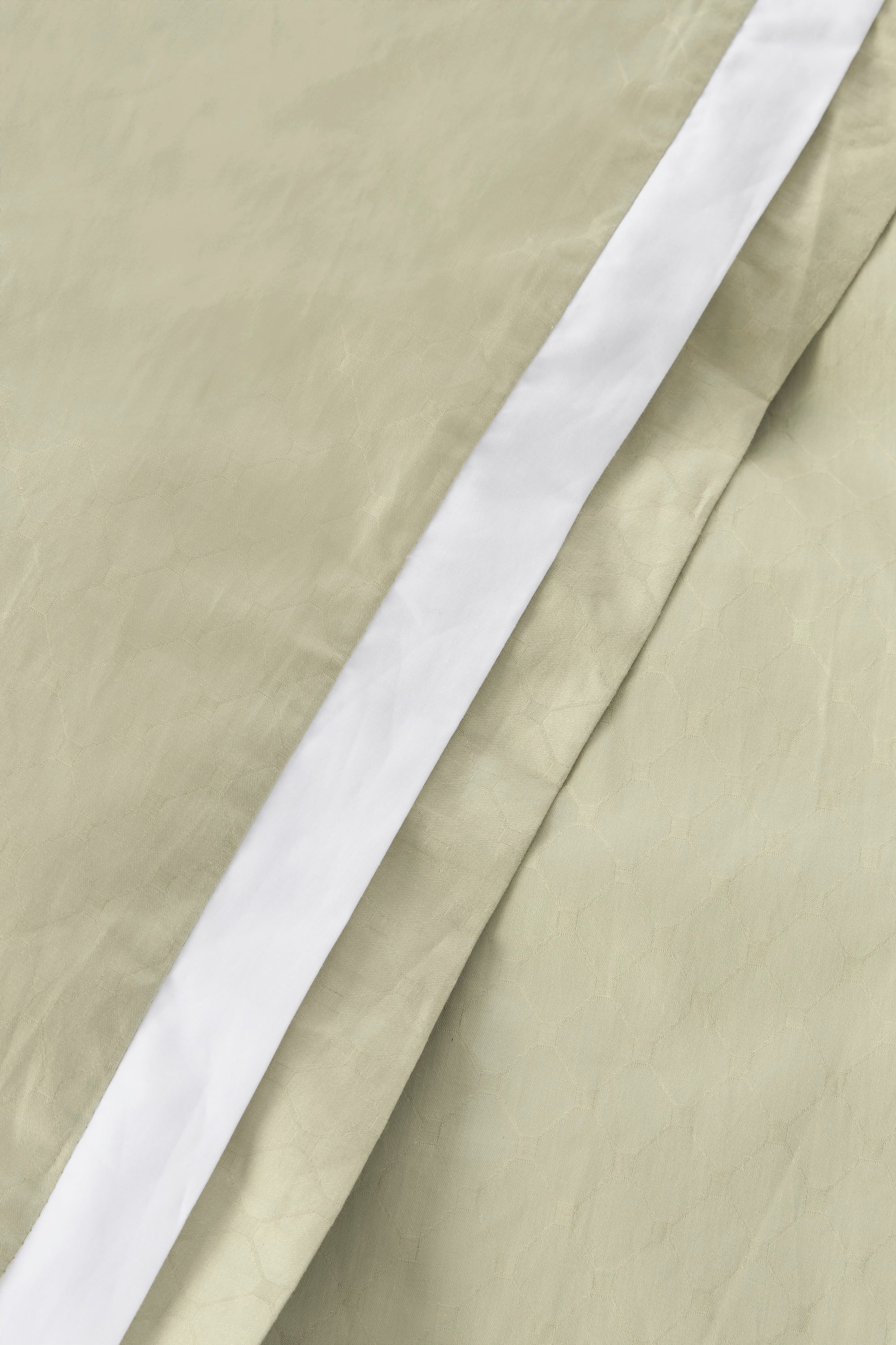 Jacquard Organic Cotton Duvet Cover - Sage - Image 3