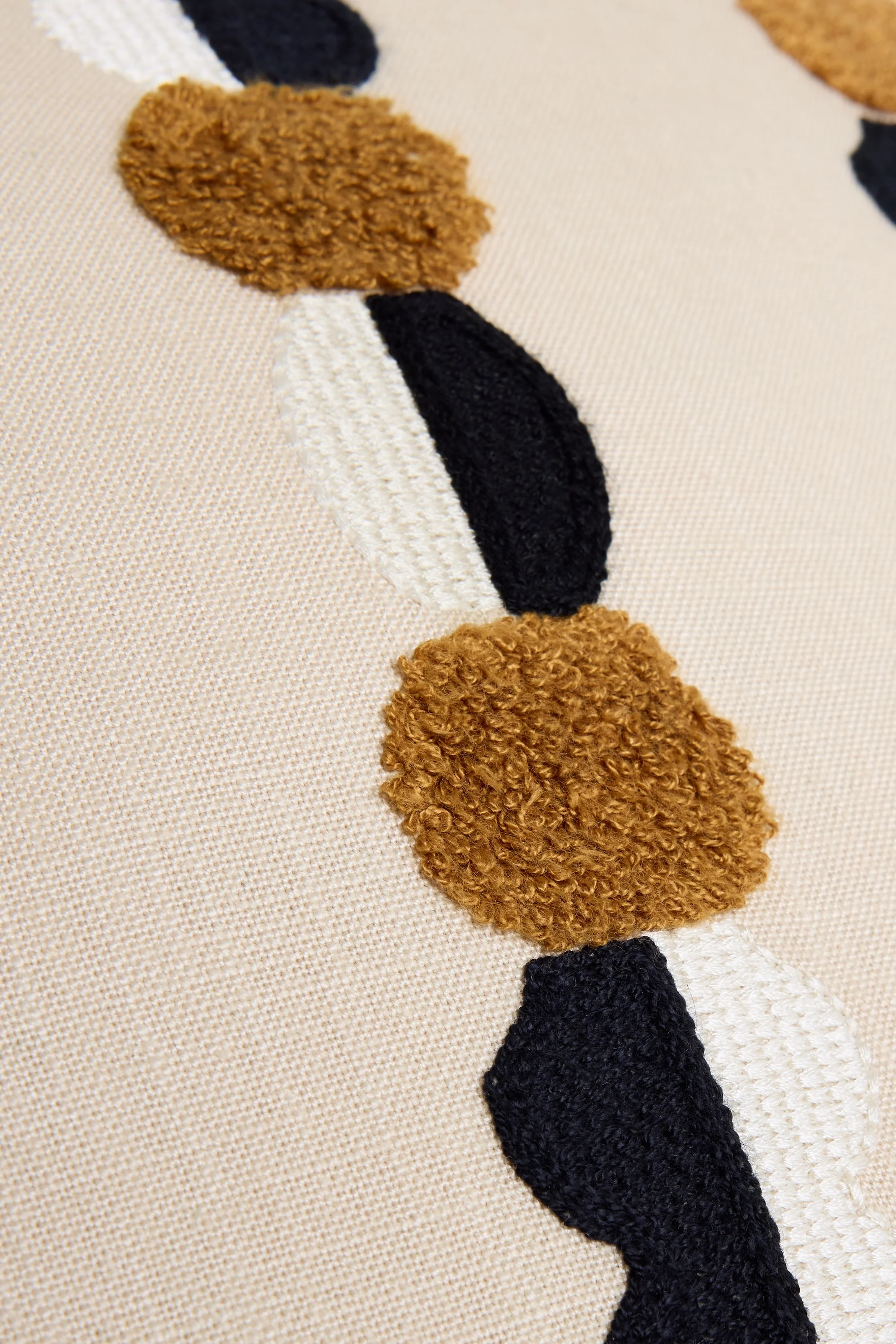 Marigold Cushion Cover - Black + Mustard - Image 4