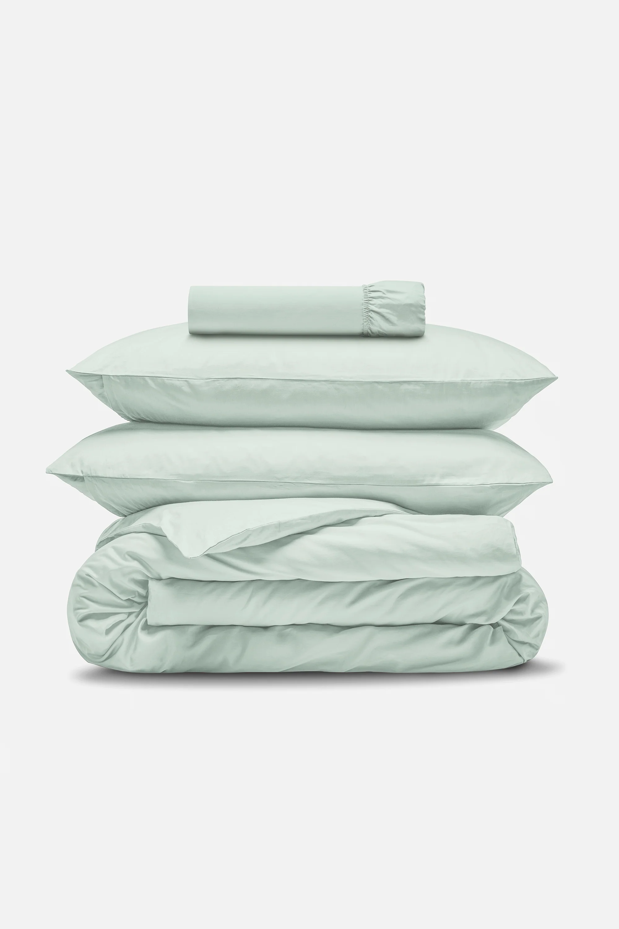 Percale Organic Cotton Bedding Set - Spring Blue