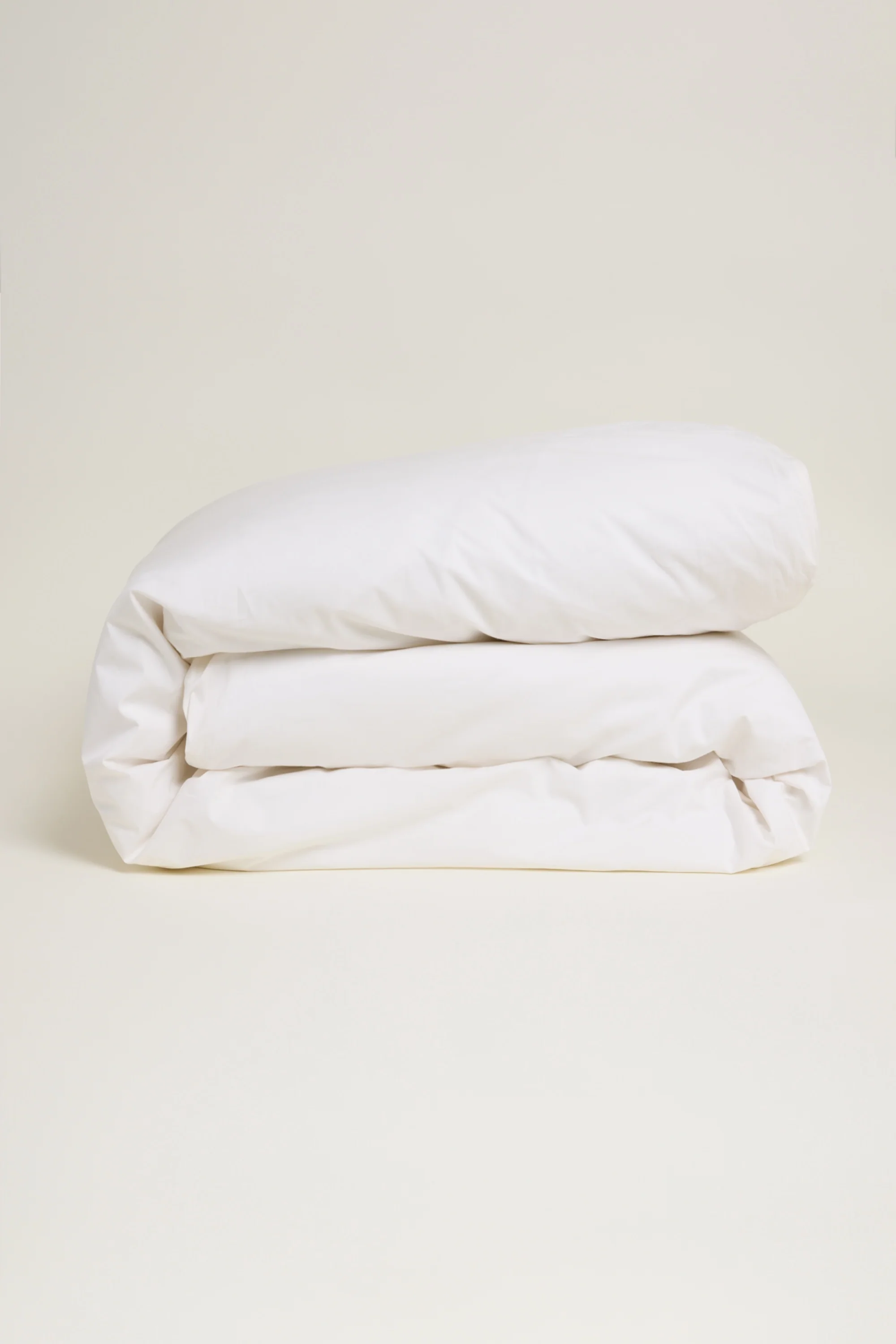 Percale Organic Cotton Duvet Cover - Iridescent Ivory - Image 3