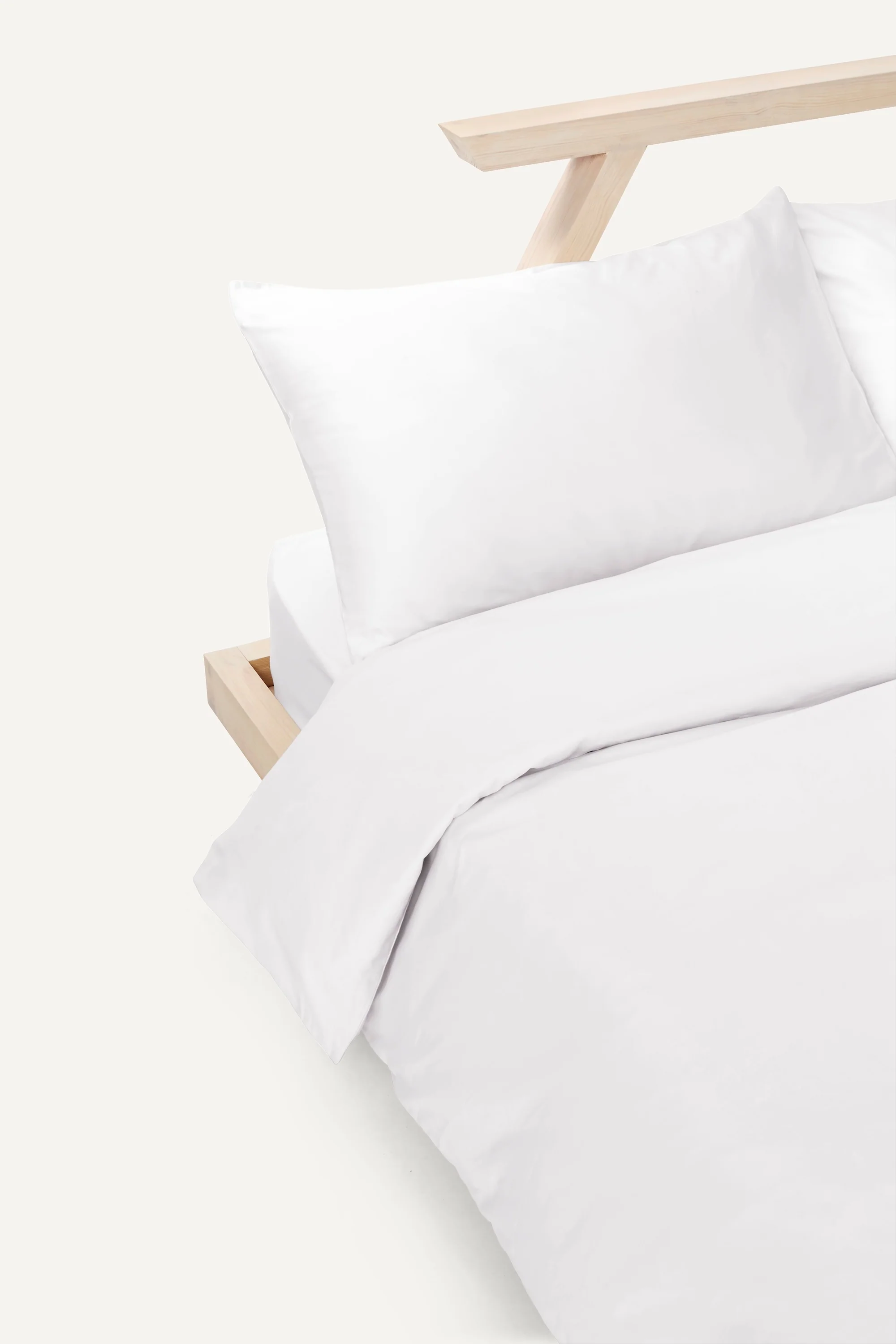Sateen Organic Cotton Duvet Cover - Midwinter White - Image 3