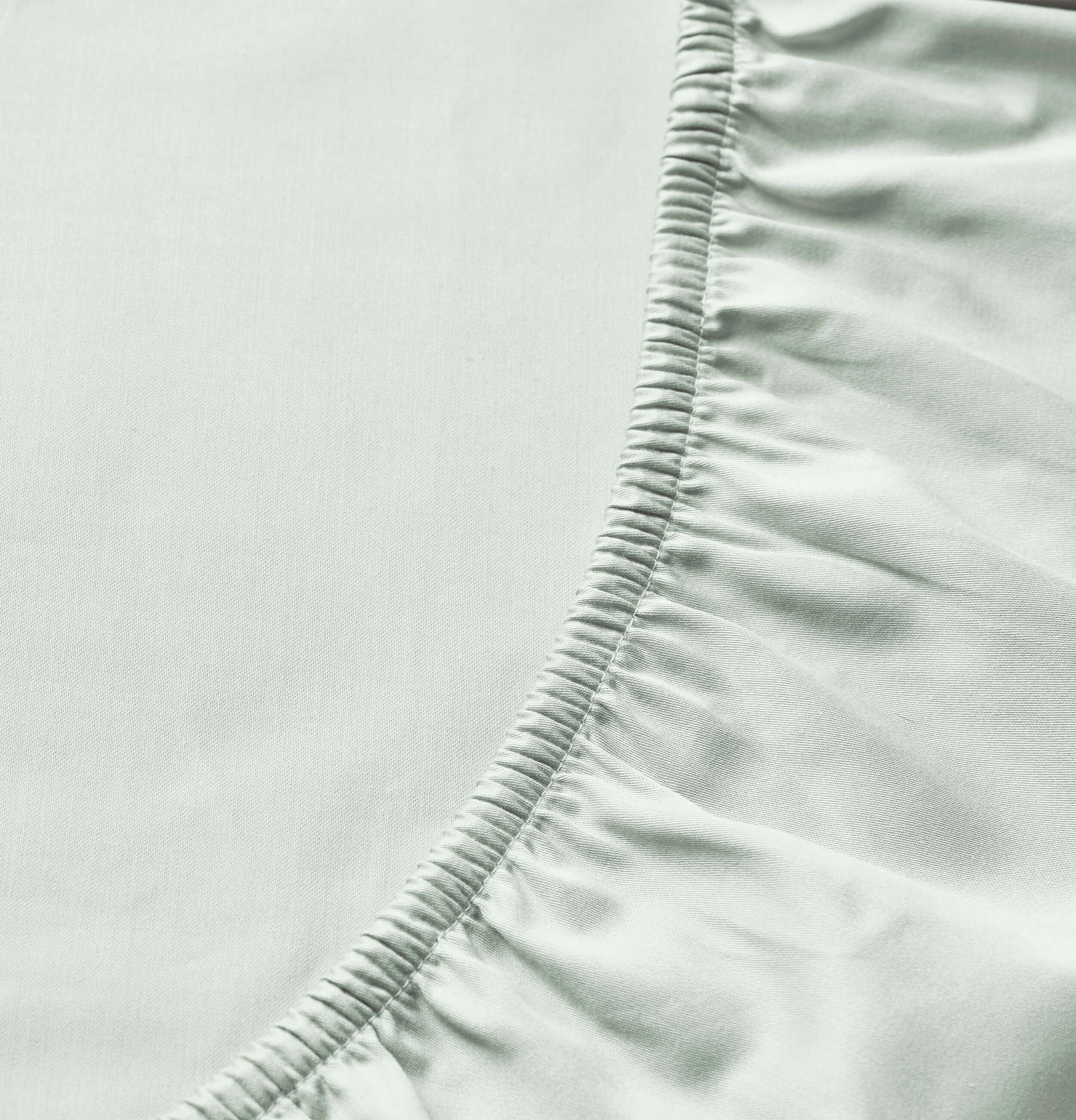 Percale Organic Cotton Fitted Sheet Set - Spring Blue - Image 2