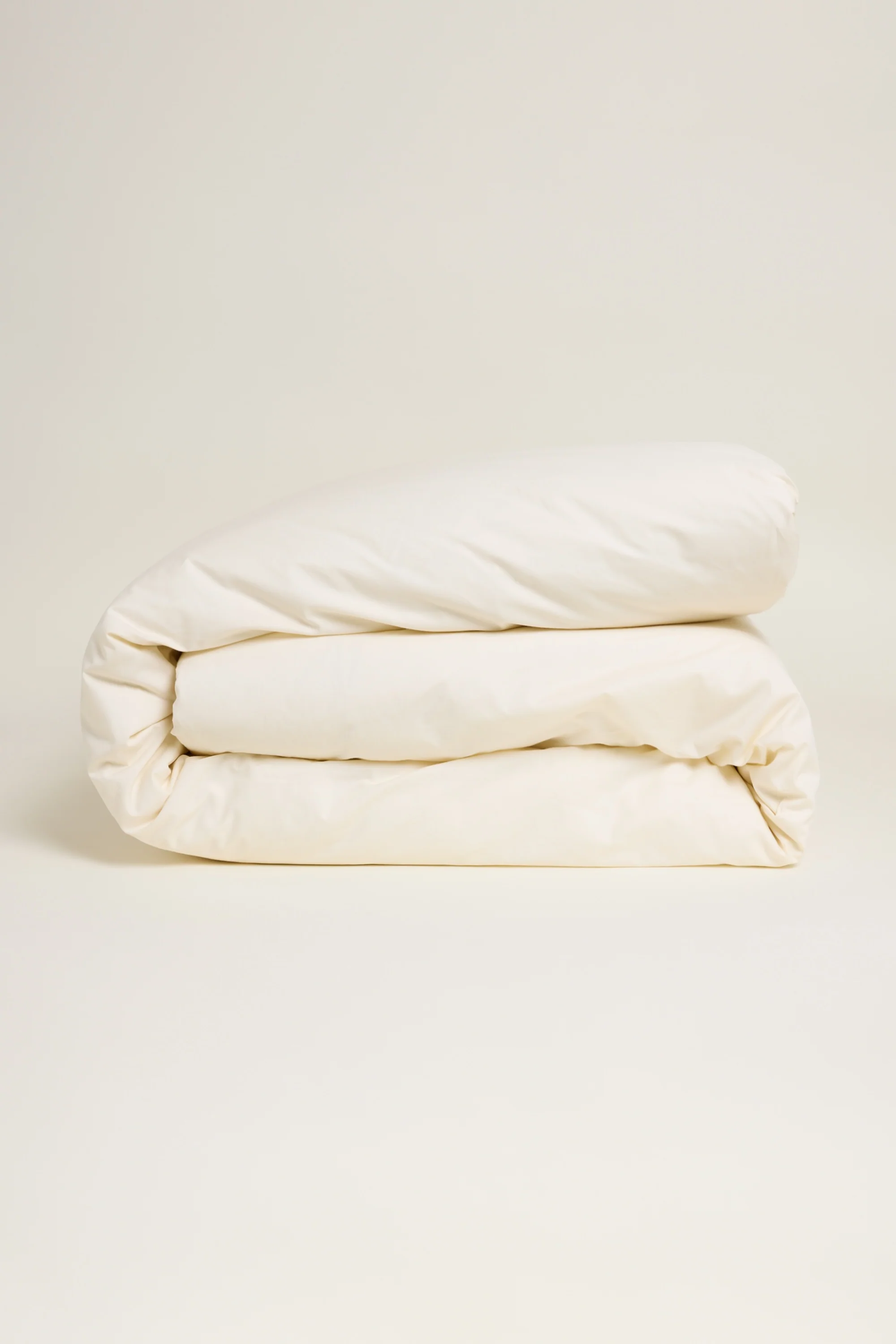 Percale Organic Cotton Duvet Cover - Classic Cream - Image 3