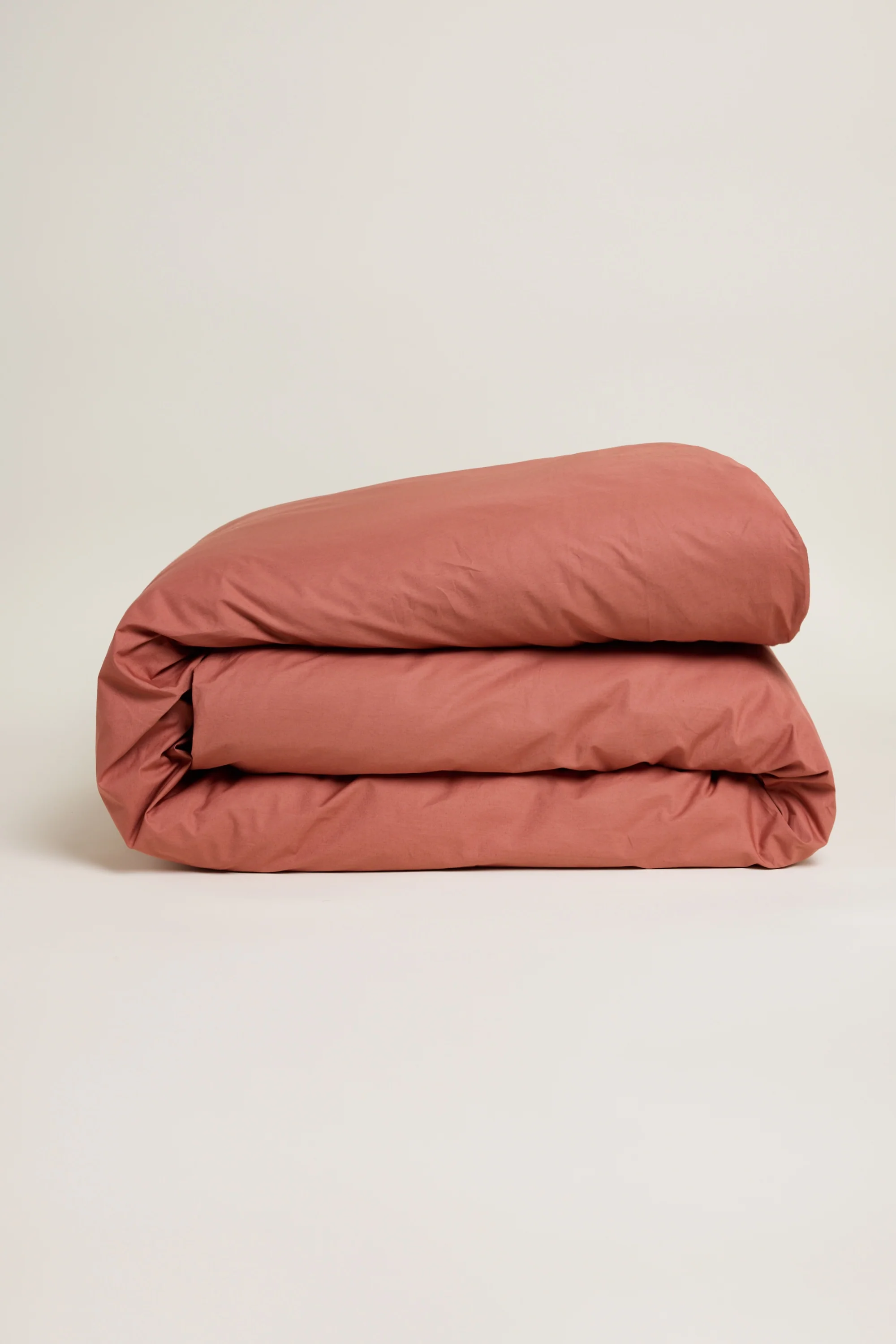 Percale Organic Cotton Duvet Cover - Bark Red - Image 3