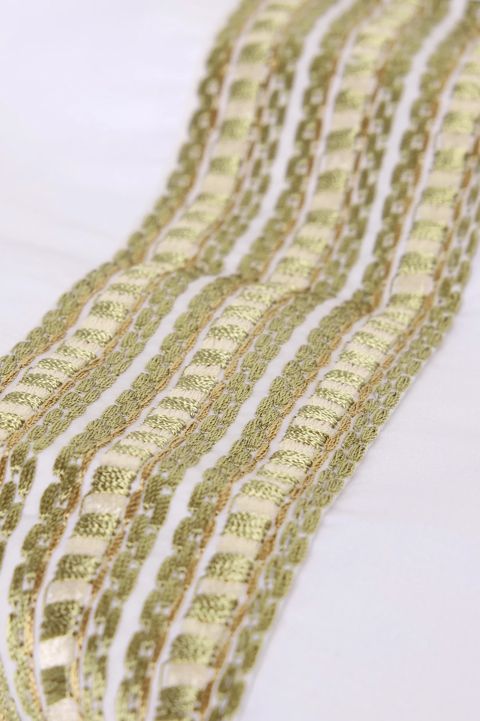 Raha Embroidered Pillowcases - Classic White & Green - Image 2