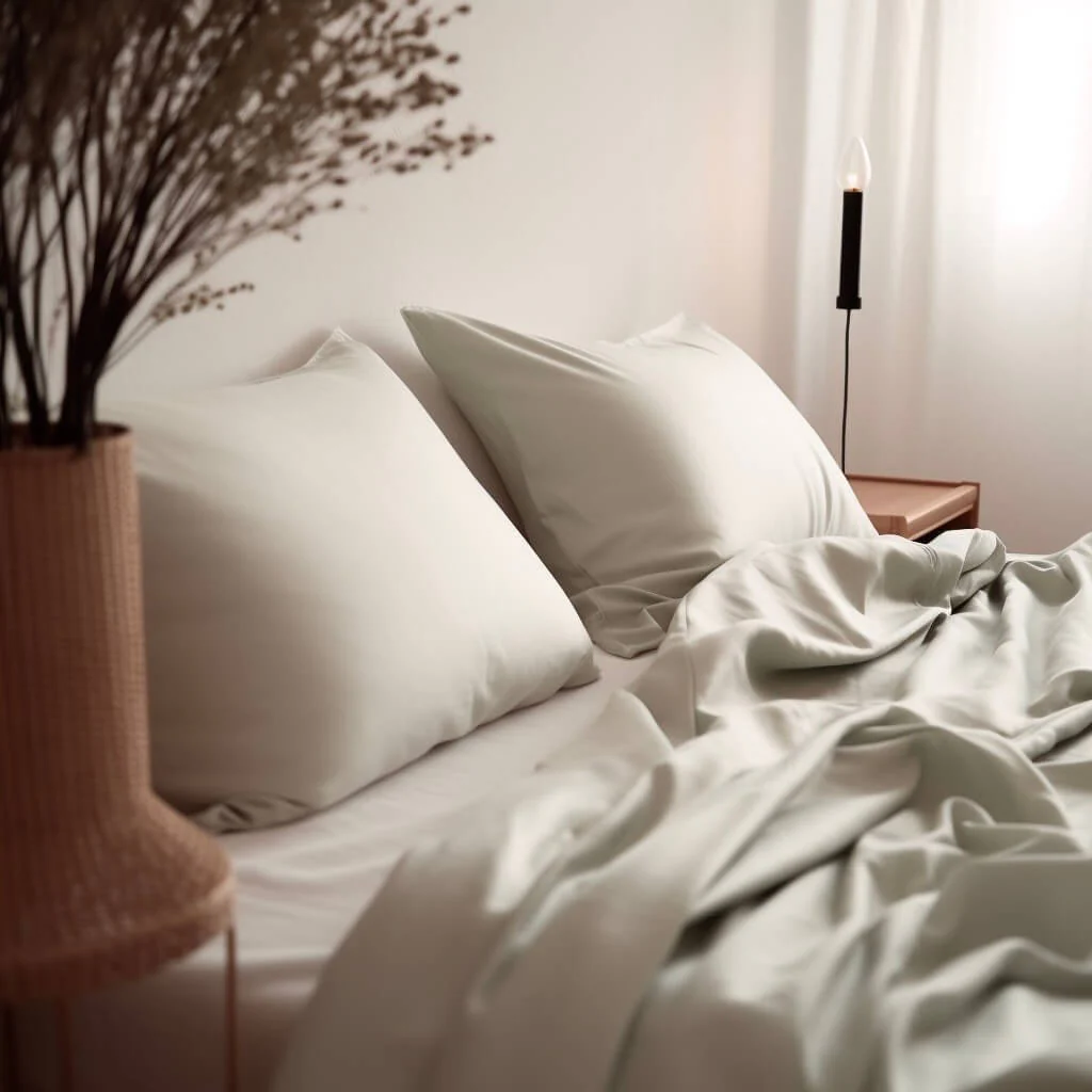 Sateen Organic Cotton Bedding Set - Equinox Silver - Image 4