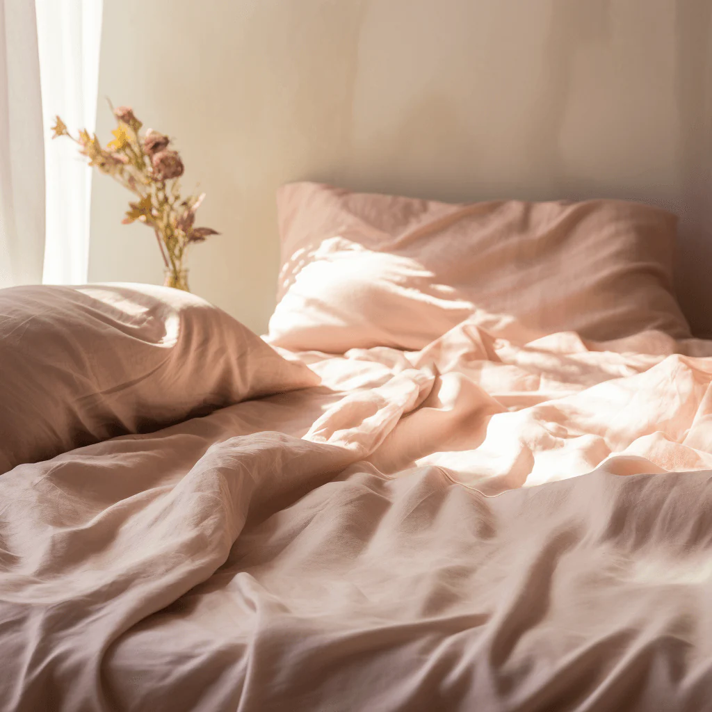 Sateen Organic Cotton Bedding Set - Midsummer Pink - Image 2