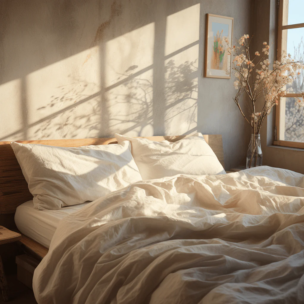 Sateen Organic Cotton Duvet Set - Iridescent Ivory - Image 4