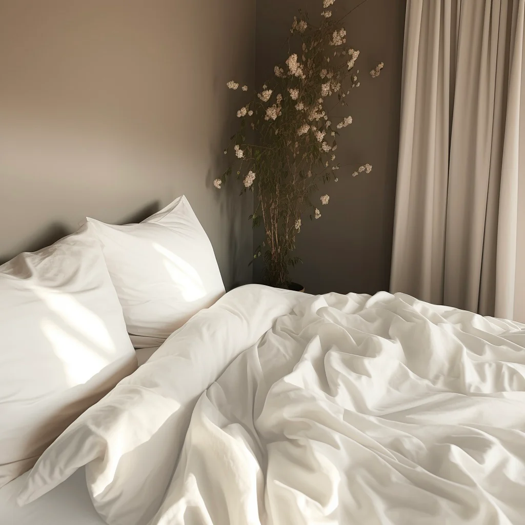 Sateen Organic Cotton Fitted Sheet Set - Midwinter White - Image 3