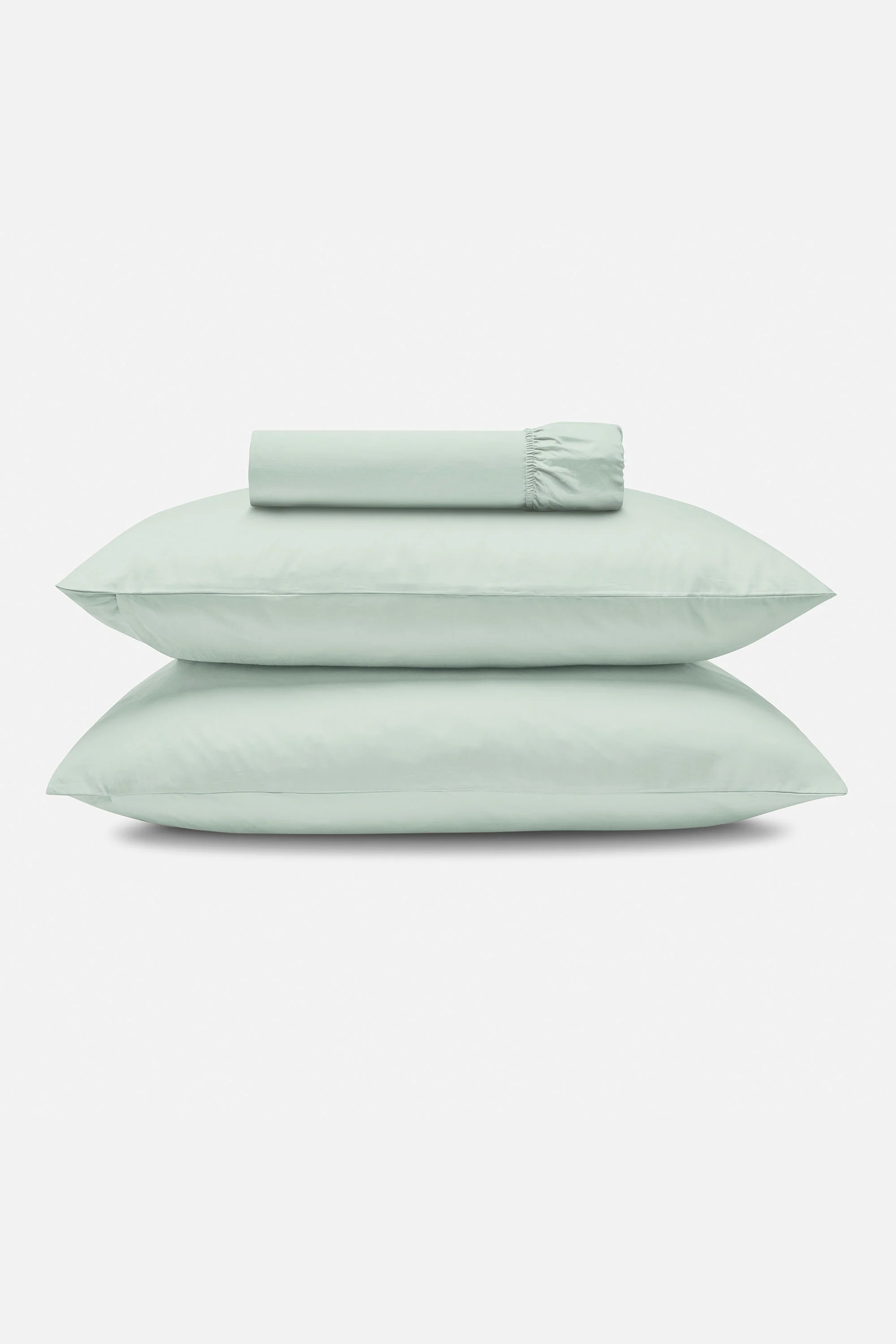 Percale Organic Cotton Fitted Sheet Set - Spring Blue